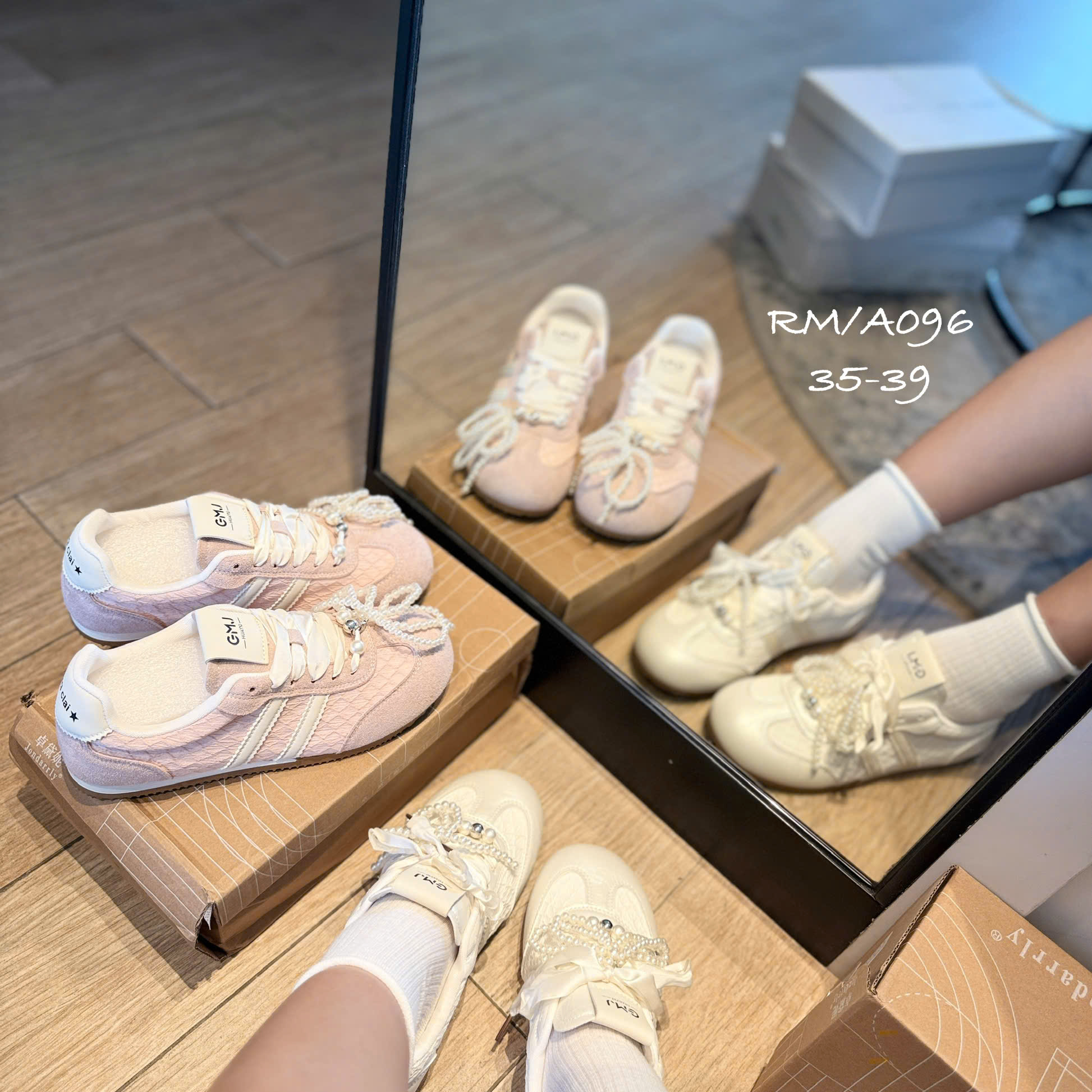 giày thể thao nơ ngọc A096