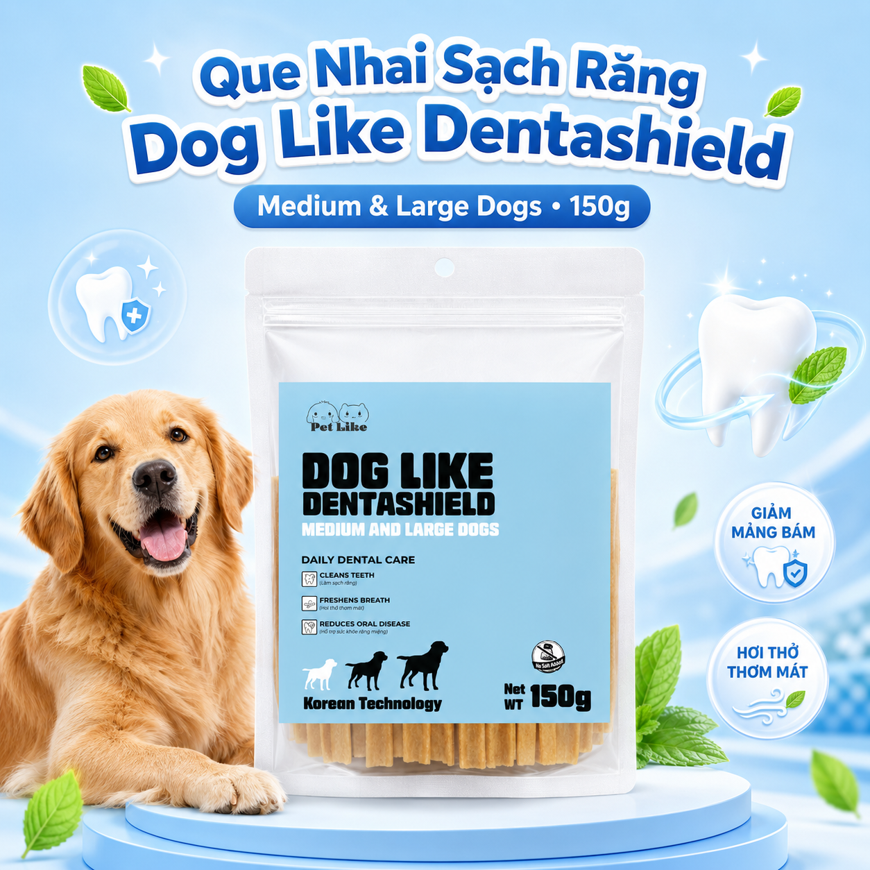 Thanh gặm sạch răng Dog Like Dentashield