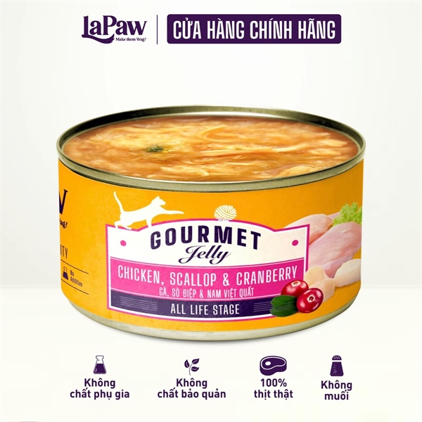 Pate cho mèo mọi lứa tuổi laPaw Gourmet dạng thạch 85g