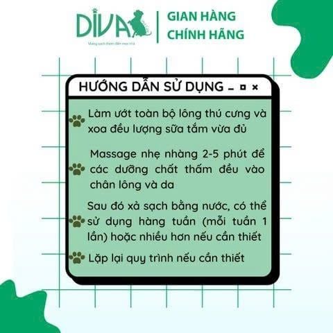 Sữa tắm mèo DIVA xanh lá 260ml