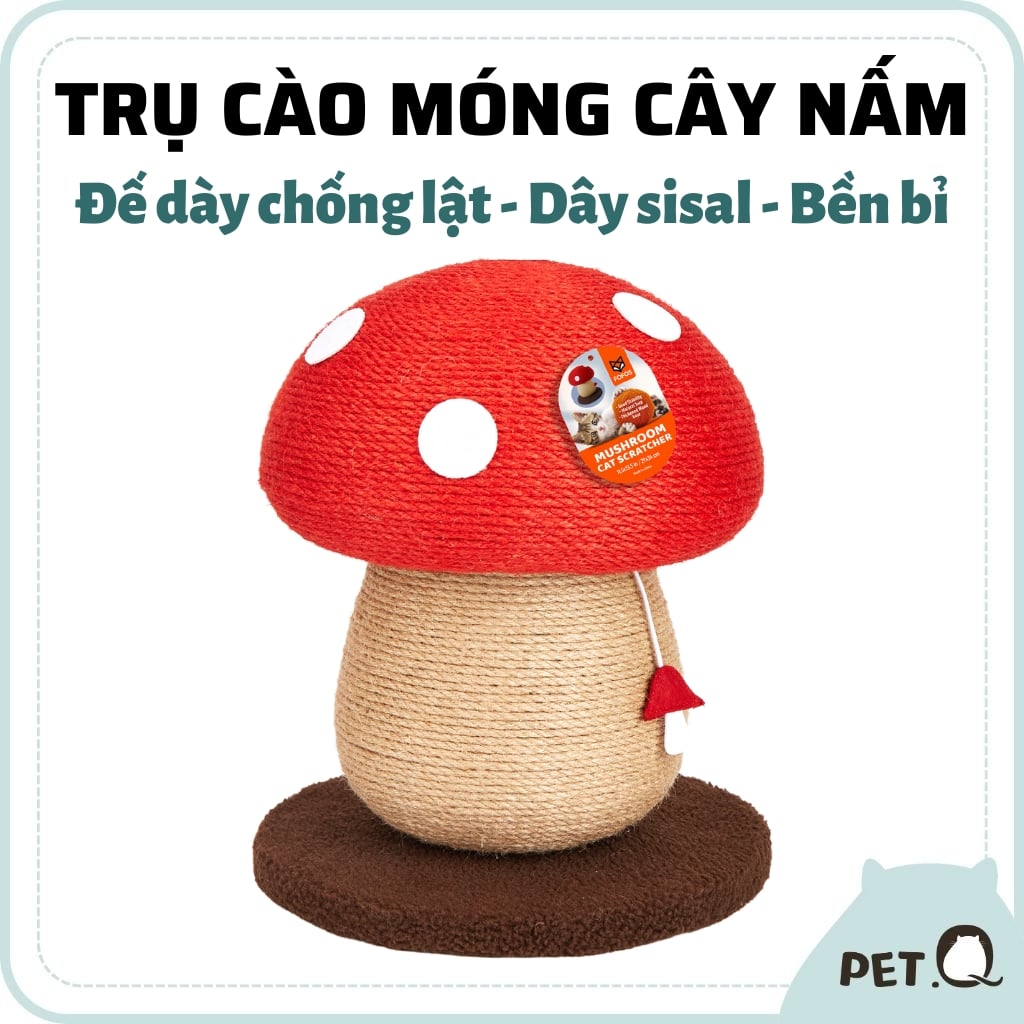 Trụ cào móng cho mèo hình cây nấm