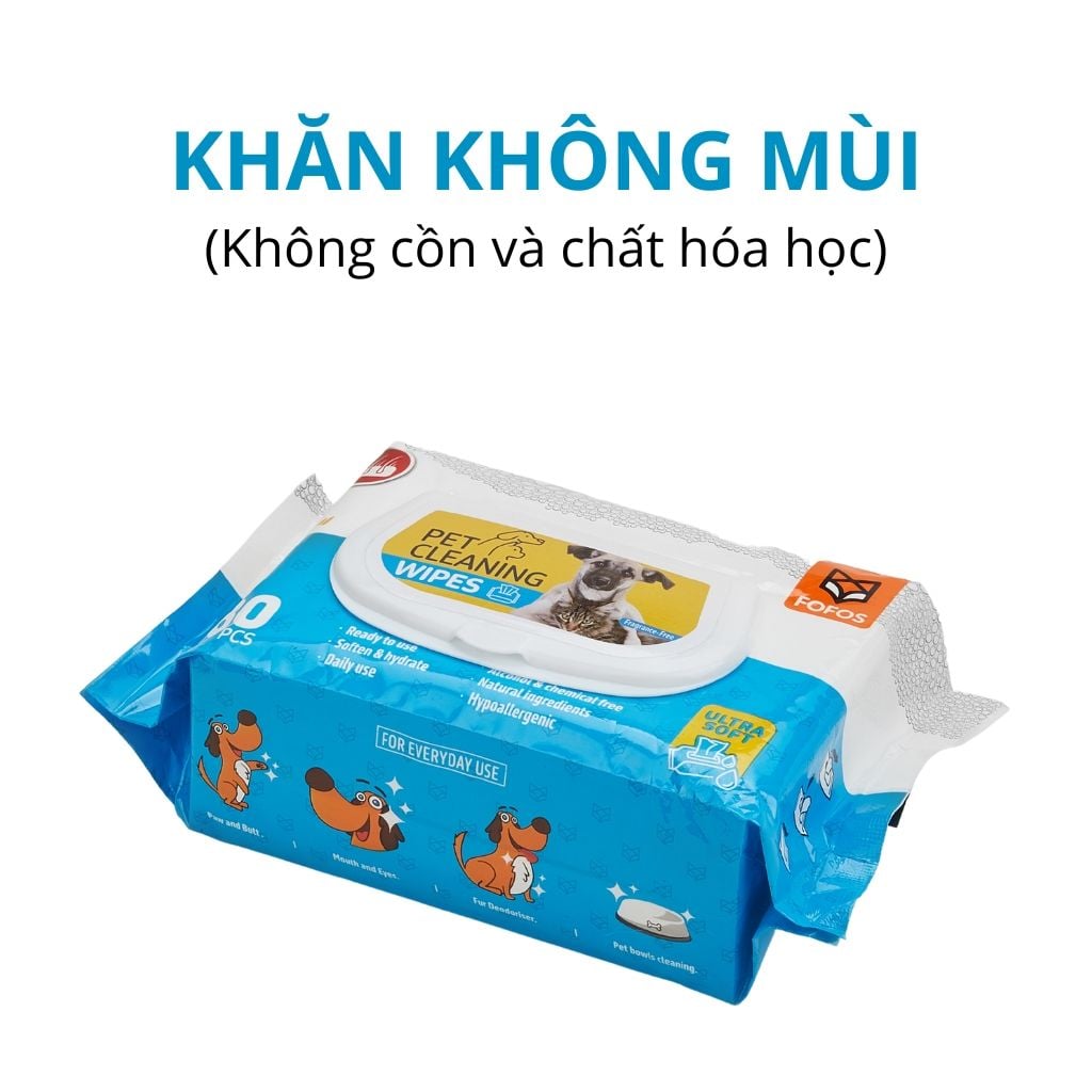 Khăn ướt vệ sinh chuyên dụng cho thú cưng FOFOS