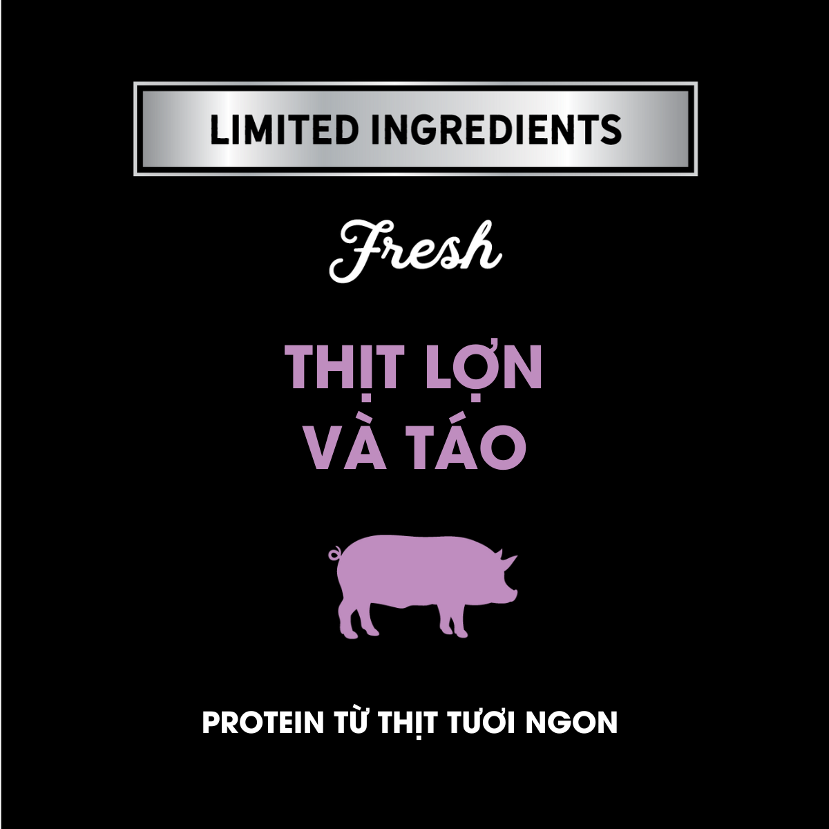 NT Subzero cho Chó - Thịt lợn, táo và rau củ quả tự nhiên (Cho mọi giống chó ở mọi lứa tuổi)