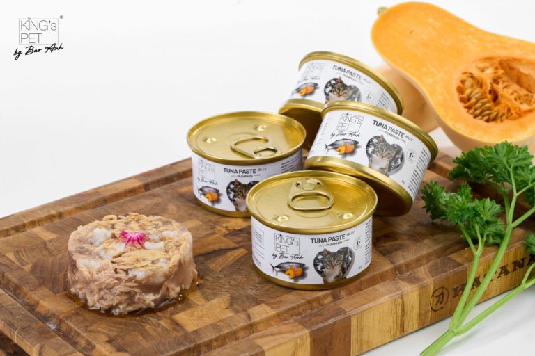 PATE LON CÁ NGỪ JELLY TOPPING BÍ ĐỎ KING'S PET BY BAO ANH 85G