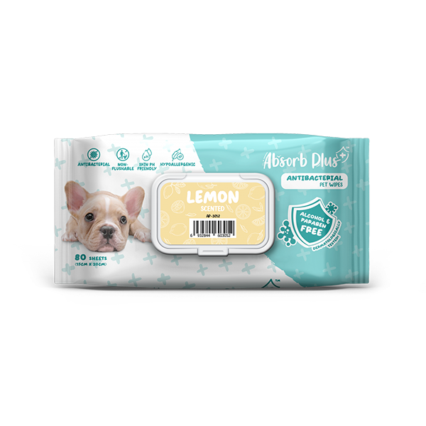 Khăn ướt kháng khuẩn cho chó ABSOLUTE PET - Hương Chanh