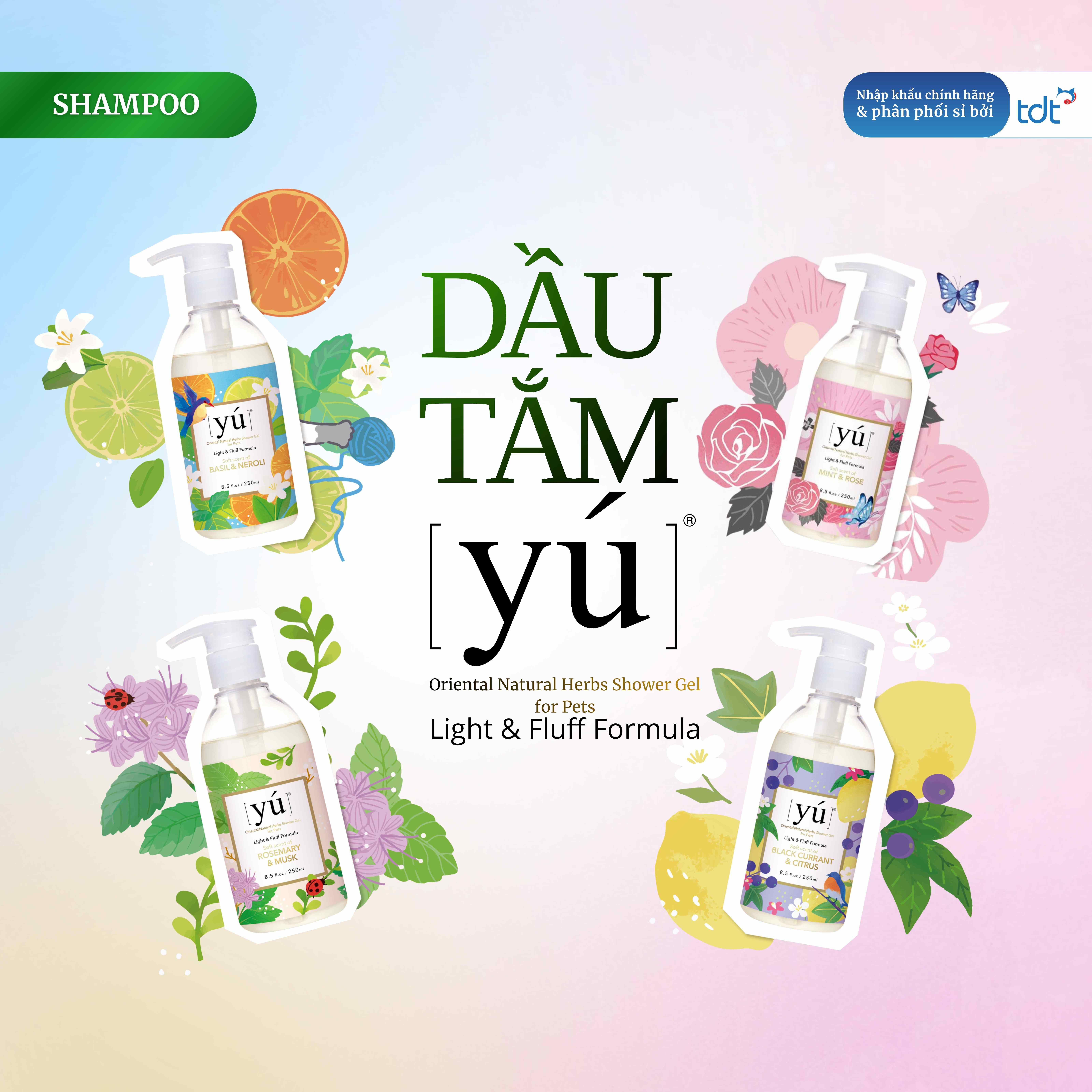 Dầu tắm Yú Light cho chó mèo 250ml