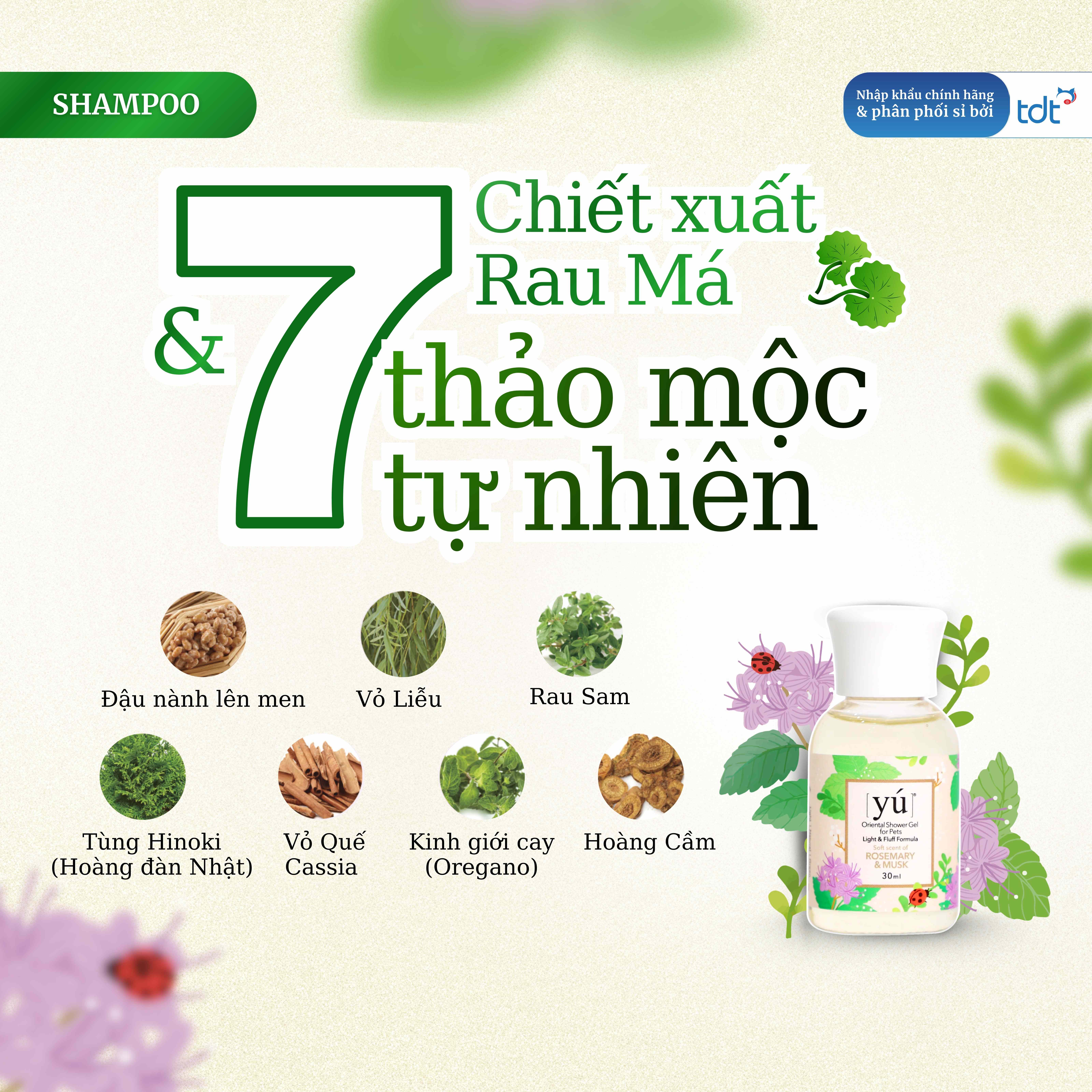 Dầu tắm Yú Light cho chó mèo 250ml