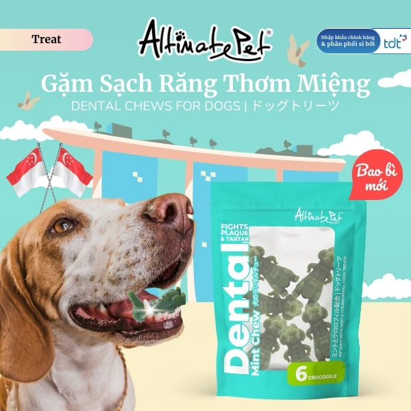 Gặm sạch răng thơm miệng Cá sấu vị Bạc hà 150g