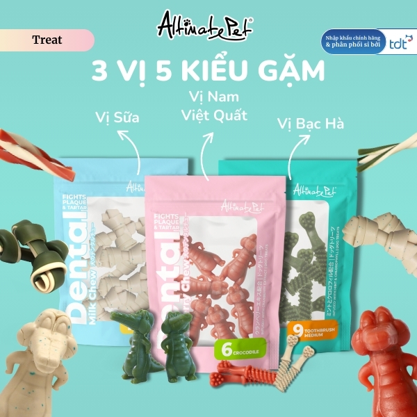 Gặm sạch răng thơm miệng Bàn chải vị Bạc hà Vừa 150g