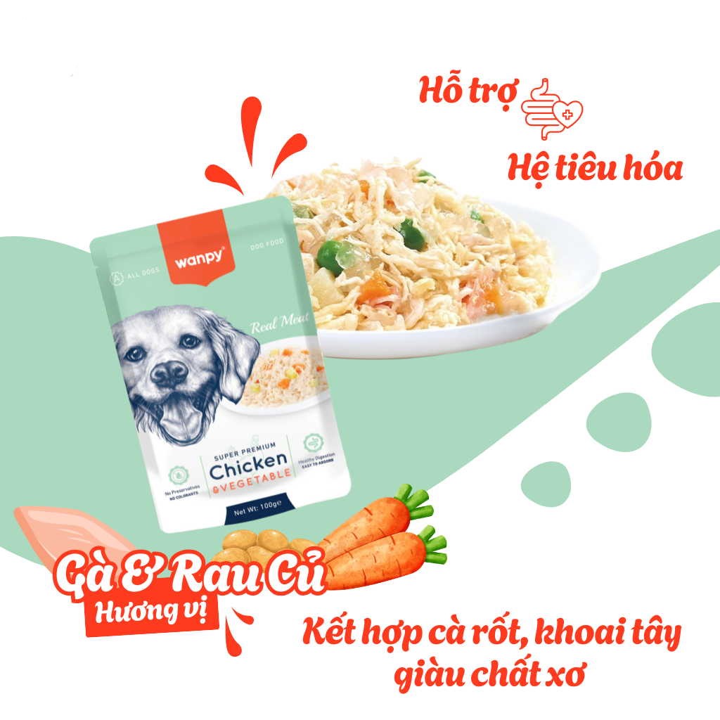 Pate dành cho chó Wanpy Premium 80g
