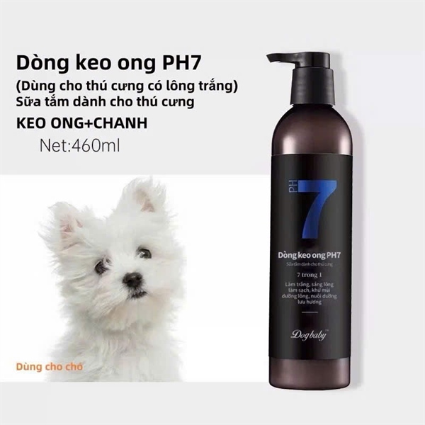 Sữa tắm Keo Ong PH7 cho Chó Lông Trắng 460ml