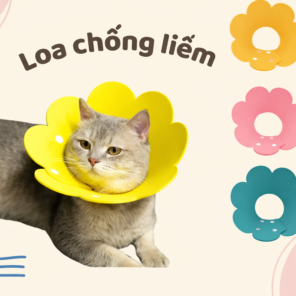 Loa chống liếm hình bông hoa LHK