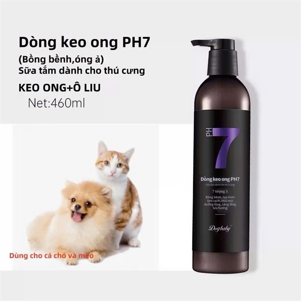 Sữa tắm Keo Ong PH7 cho Chó Mèo - Bồng Bềnh Lông 460ml