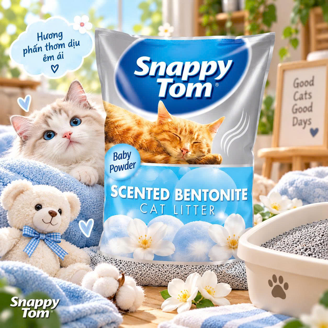 Cát vệ sinh Snappy Tom Cat Litter - All Scents 5L