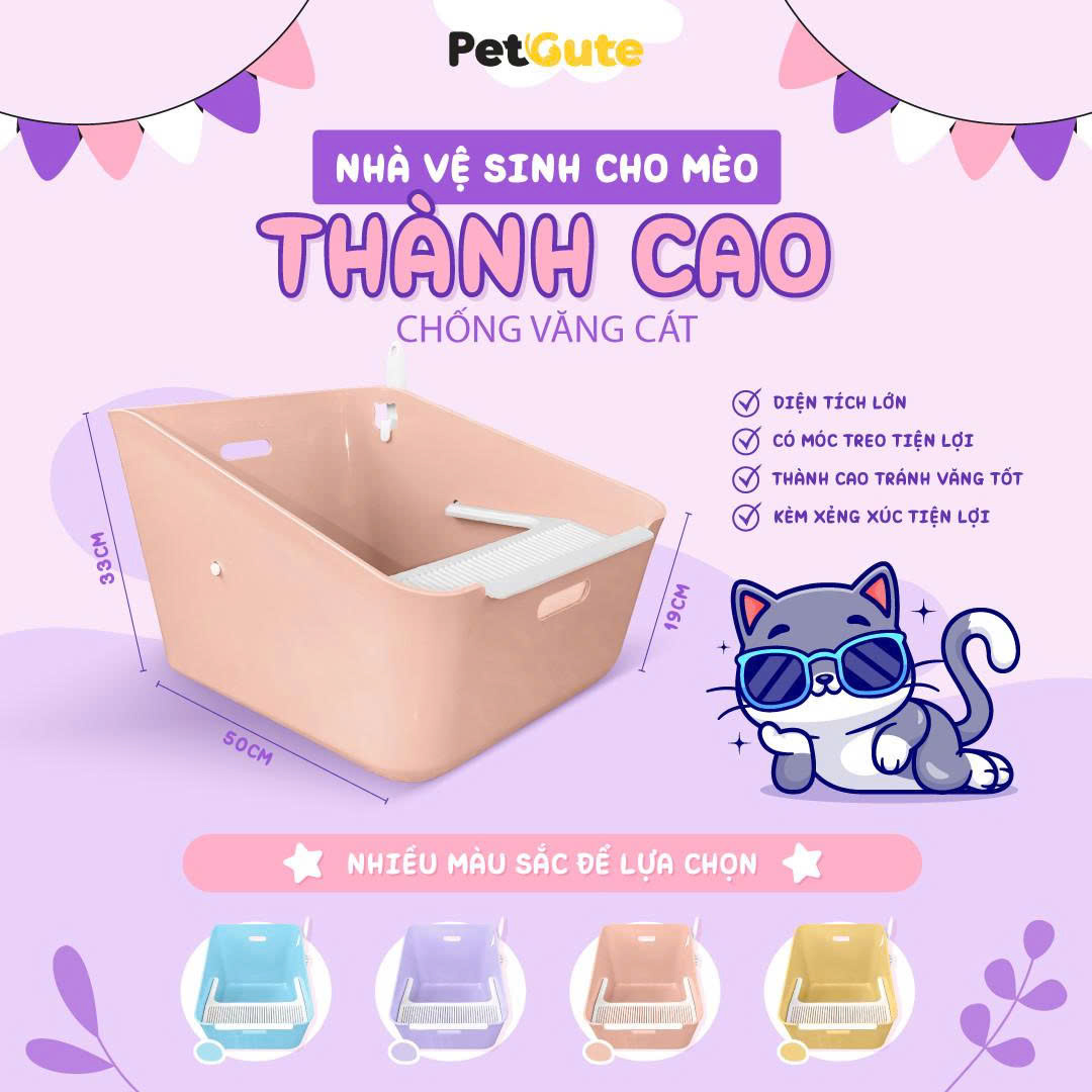 Nhà vệ sinh cho mèo thành cao