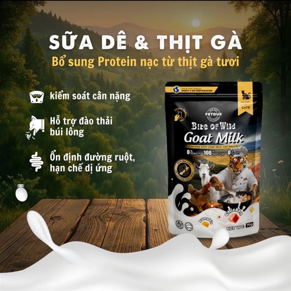 Pate sữa dê cho mèo Bite Of Wild 70g