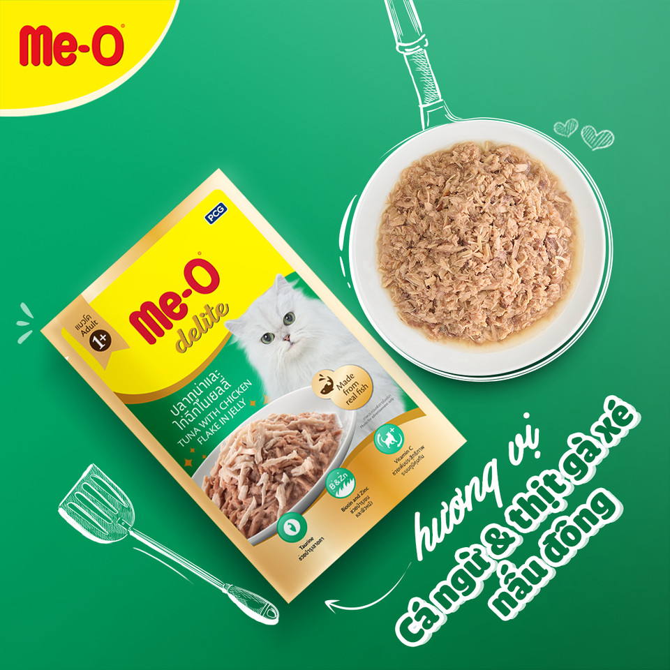 Pate Me-O Delite cho mèo gói 70g