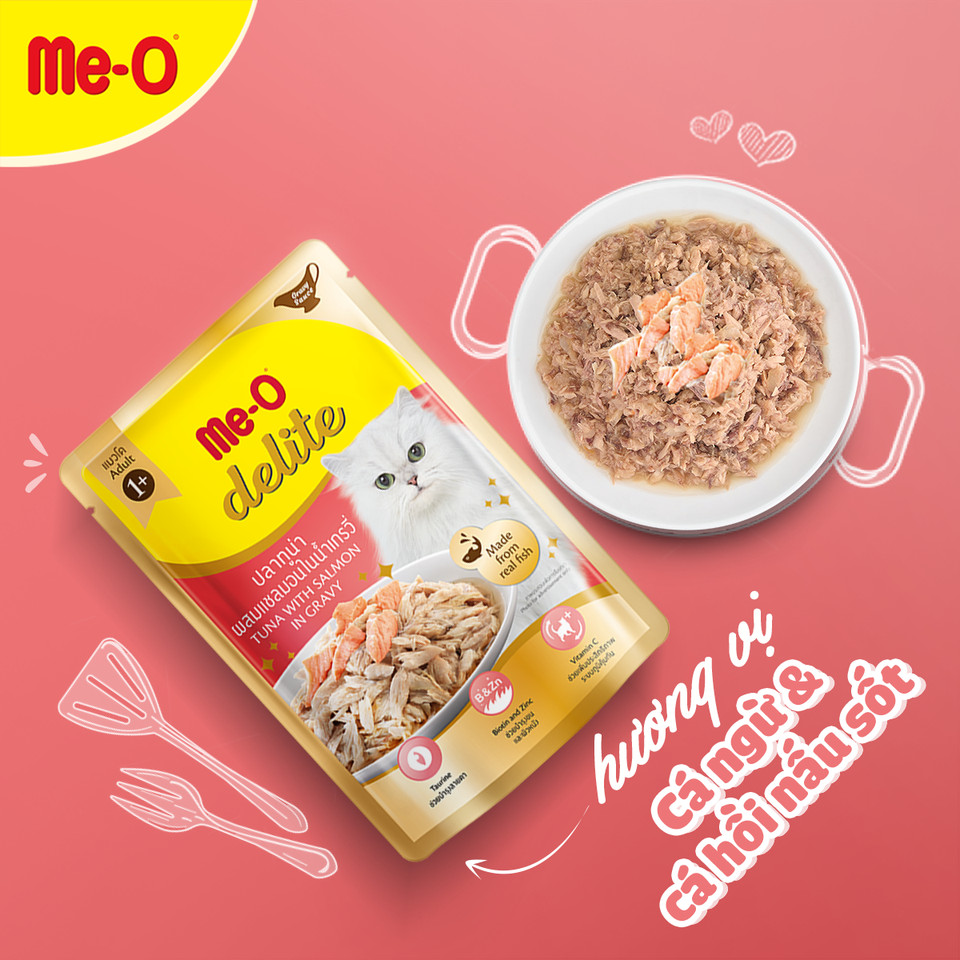 Pate Me-O Delite cho mèo gói 70g