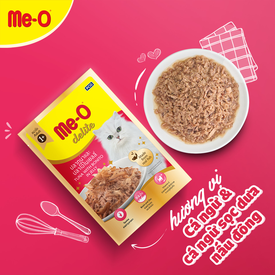 Pate Me-O Delite cho mèo gói 70g