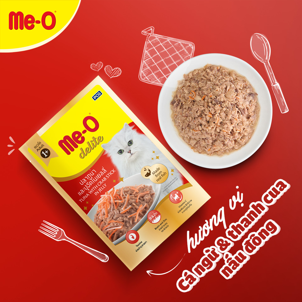Pate Me-O Delite cho mèo gói 70g