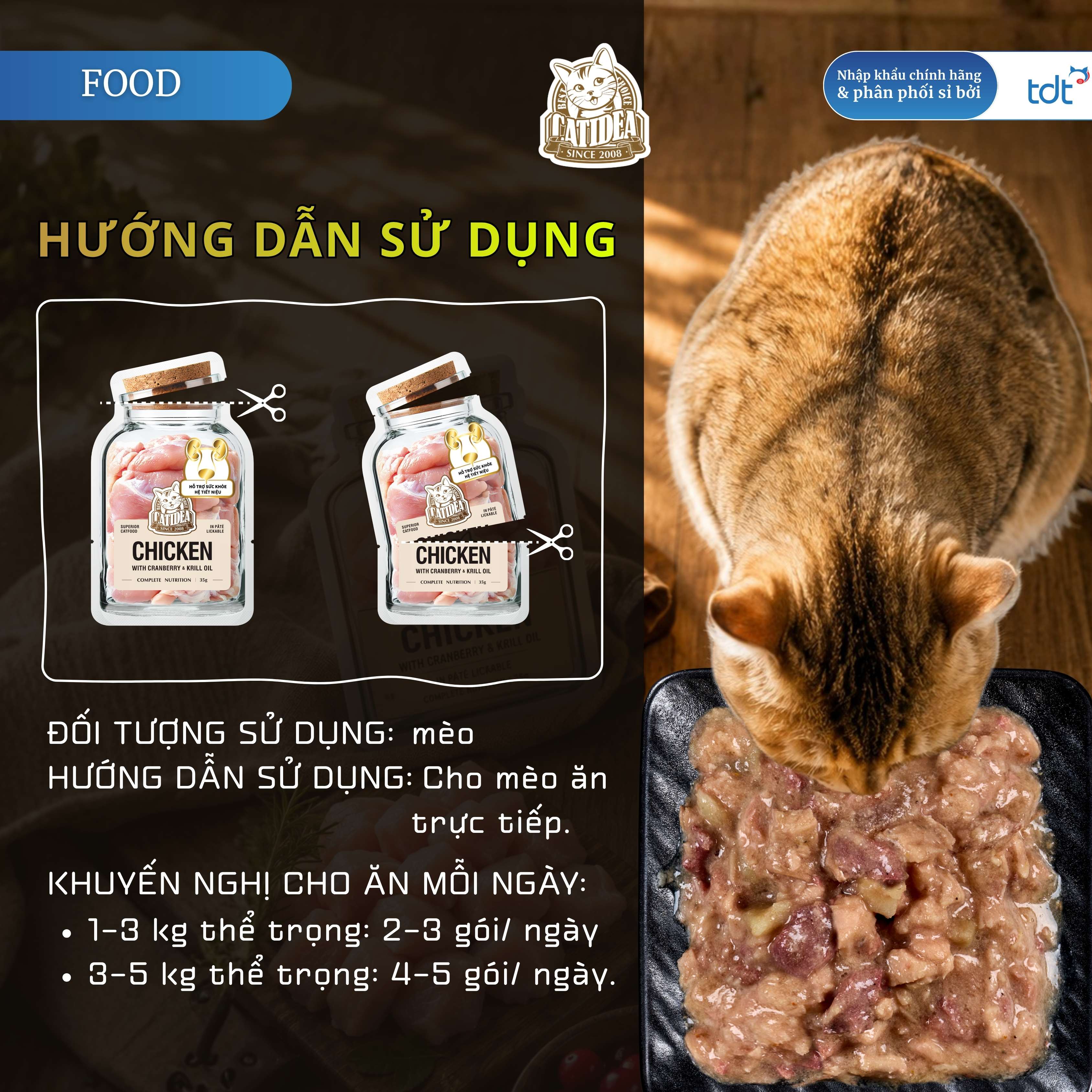 PATE GÓI CATIDEA 35G_THỊT BÒ + KHOAI MỠ + DẦU NHUYỄN THỂ