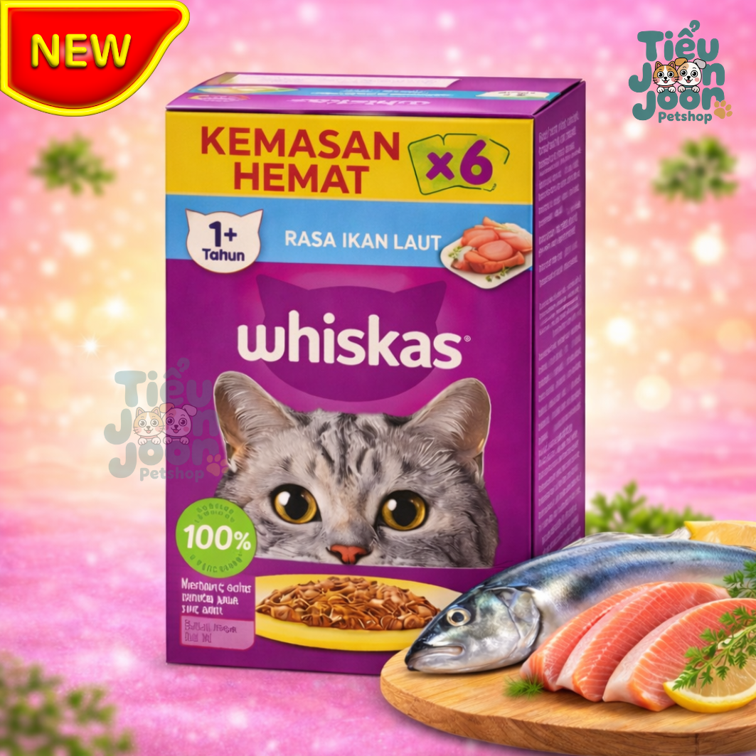 Pate mèo trưởng thành Whiskas Adult - Hộp 6 gói 80g