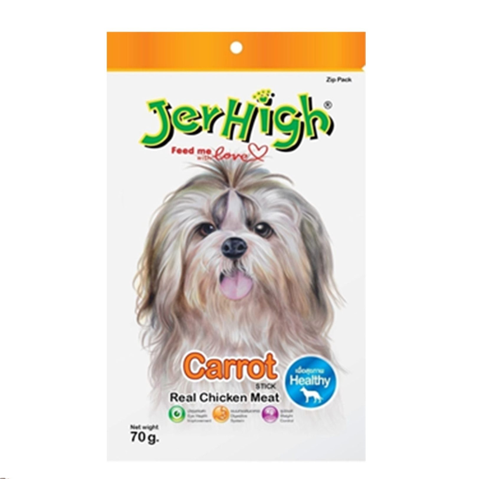 Bánh thưởng cho chó vị Thịt Gà và Cà Rốt - JerHigh Carot Jerky 70g