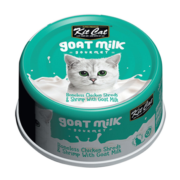 Pate sữa dê Kit Cat gà xé & thịt tôm 70g - XANH NGỌC