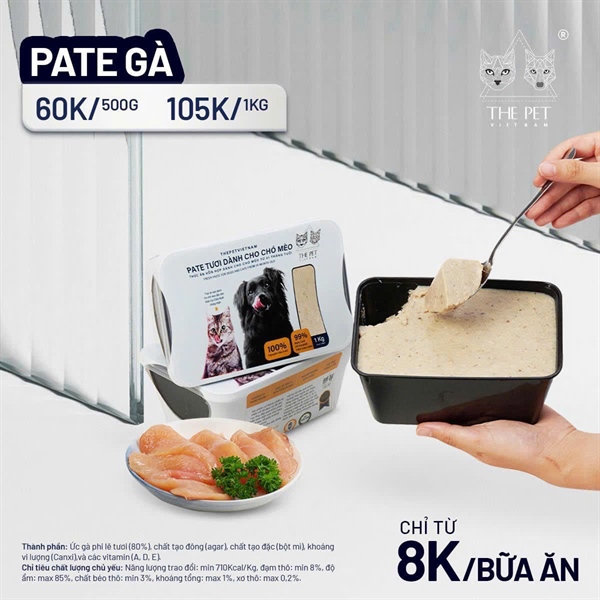 The Pet Pate gà (Chicken breast) hộp 1kg