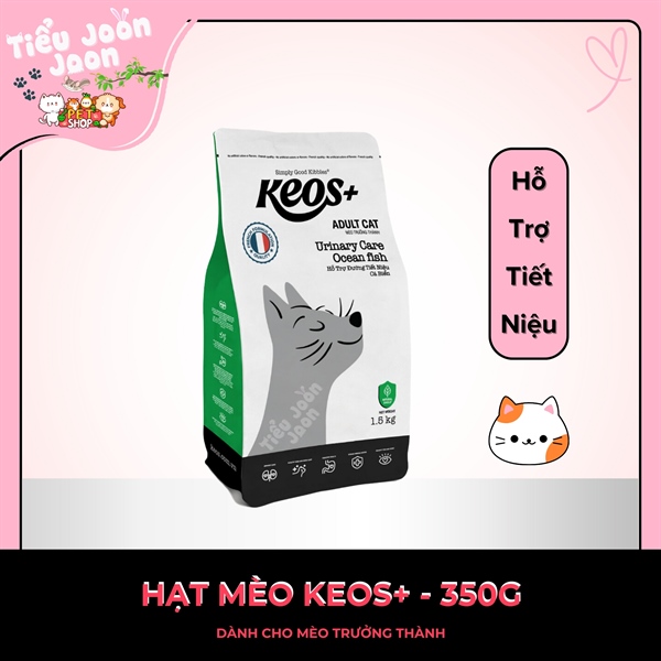 Thức ăn hạt cho mèo hỗ trợ tiết niệu Keos+ vị Cá Biển 350g