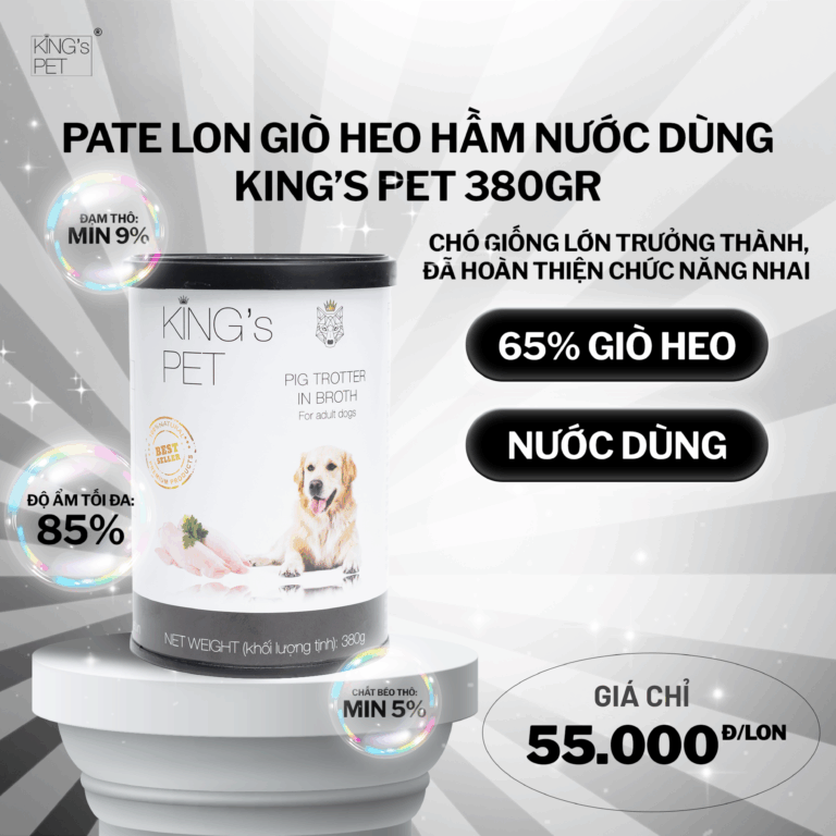 Bánh thưởng cấp nước giò heo hầm King's Pet cho chó lớn 380g