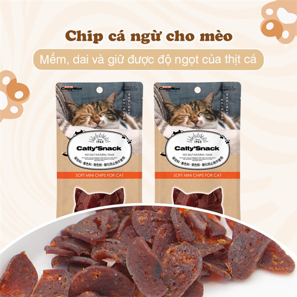 Chip cá ngừ cho mèo CattyMan 30g