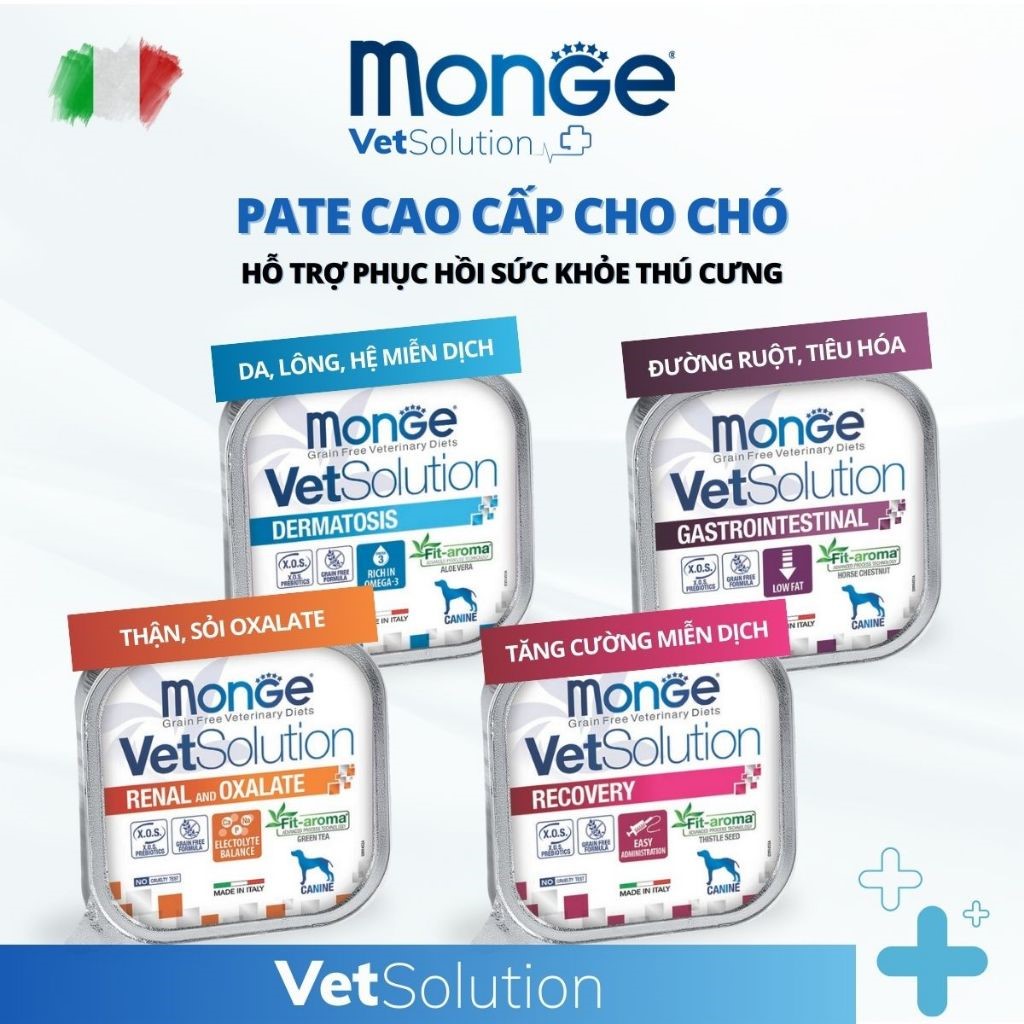 Pate chó cao cấp Ý Monge VET Solution hộp 150g