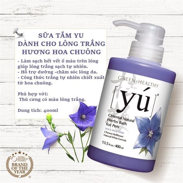 Dầu tắm Yú cho chó mèo 400ml