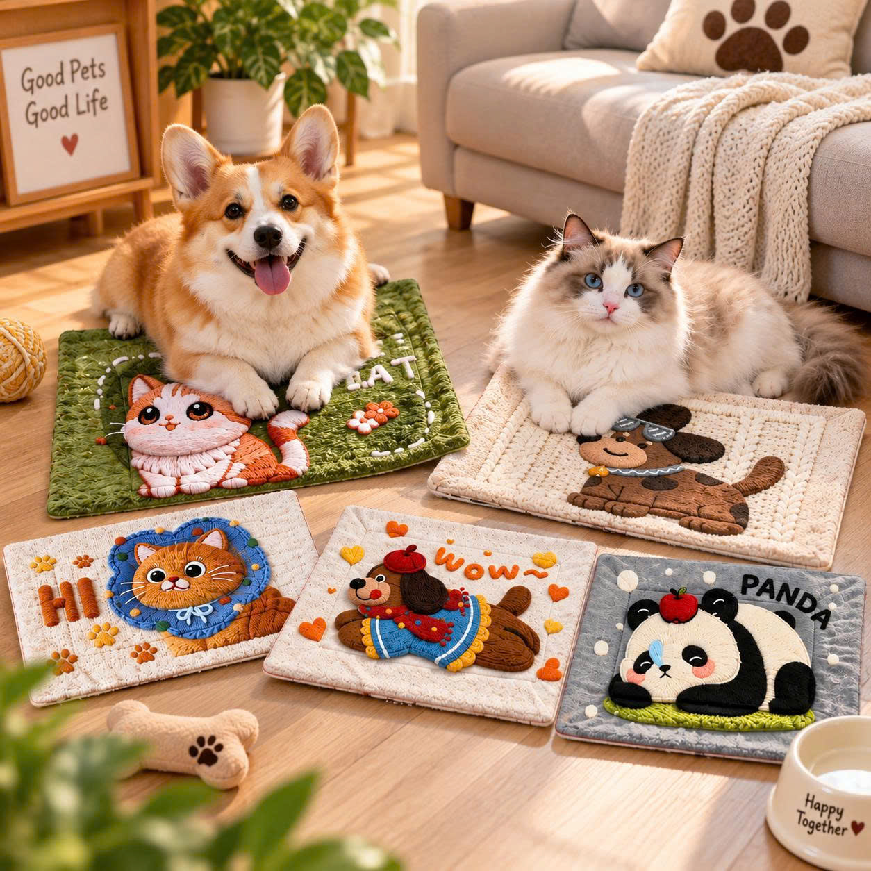 Thảm nằm 3D hình thú