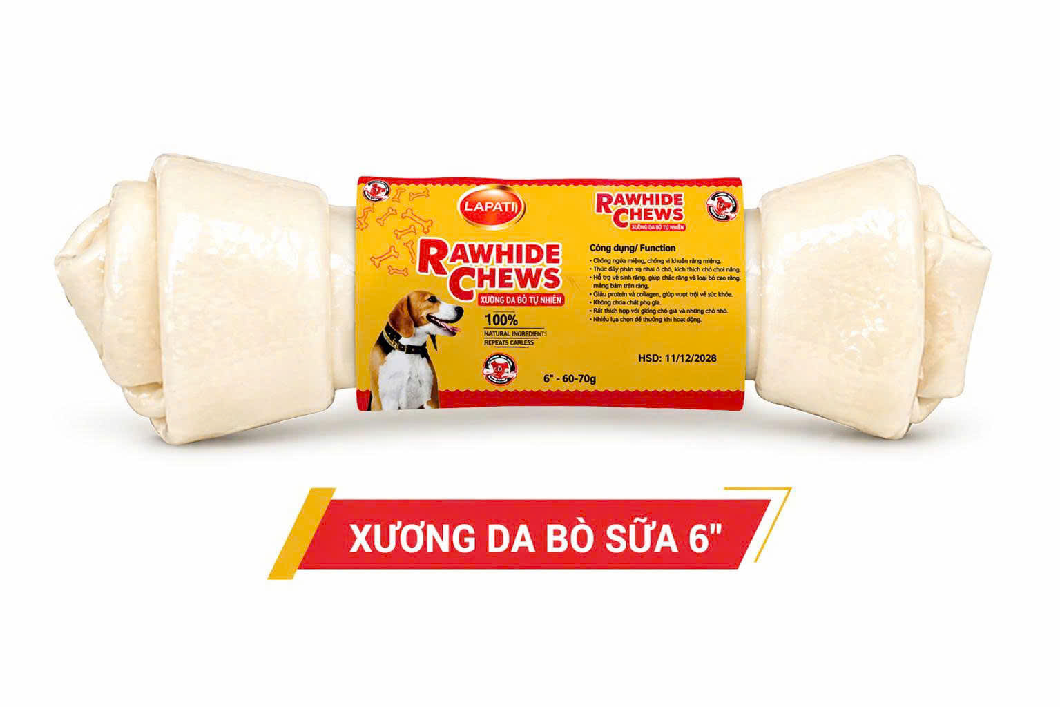 Xương da bò 6" Fonti Inu