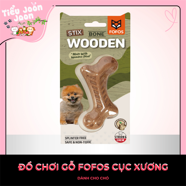 Đồ chơi cắn gặm cho chó hình cục xương gỗ FOFOS