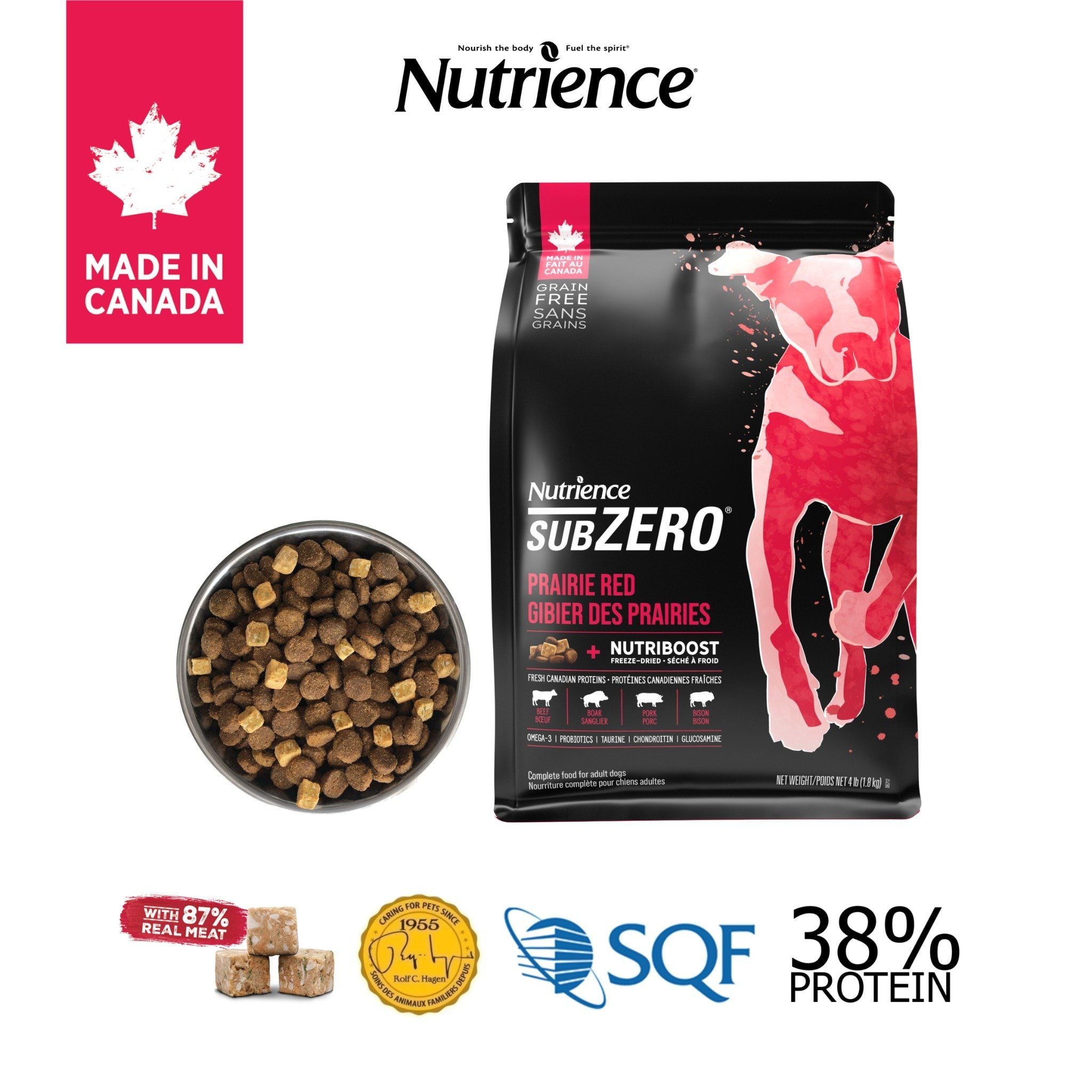 NT Subzero cho Chó - Thịt bò, thịt cừu, lợn rừng, cá hồi, cá tuyết và rau củ quả tự nhiên (Cho mọi giống chó ở mọi lứa tuổi)