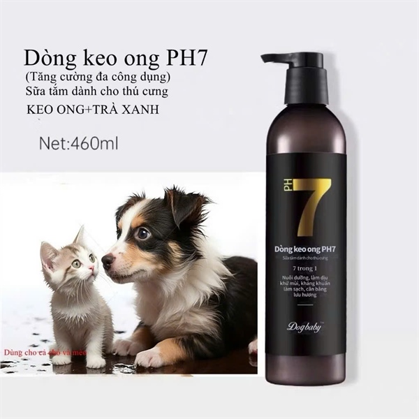 Sữa tắm Keo Ong PH7 cho Chó Mèo - Đa Công Dụng 460ml