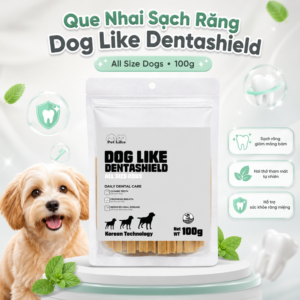 Thanh gặm sạch răng Dog Like Dentashield
