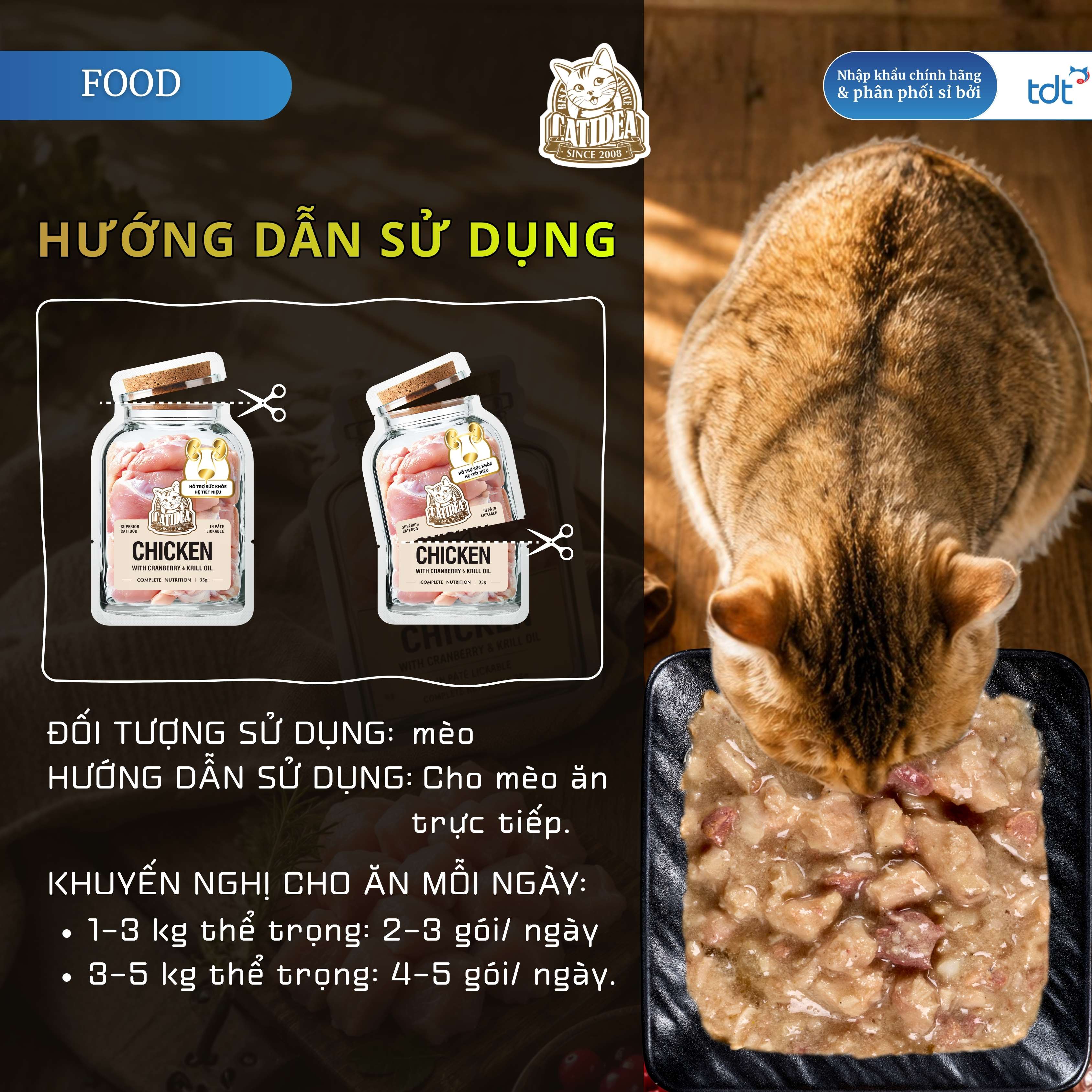 PATE GÓI CATIDEA 35G_CÁ HỒI + RONG BIỂN + DẦU NHUYỄN THỂ