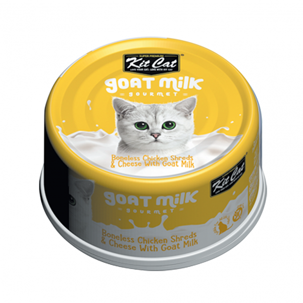 Pate sữa dê Kit Cat gà xé & phô mai 70g - VÀNG