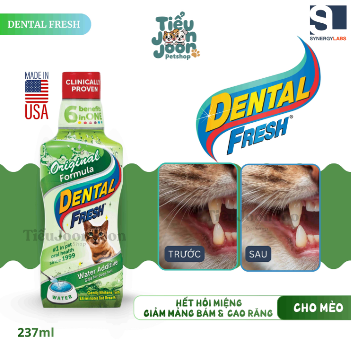 Dung Dịch Hết Hôi Miệng Cho Mèo 237ml [USA]