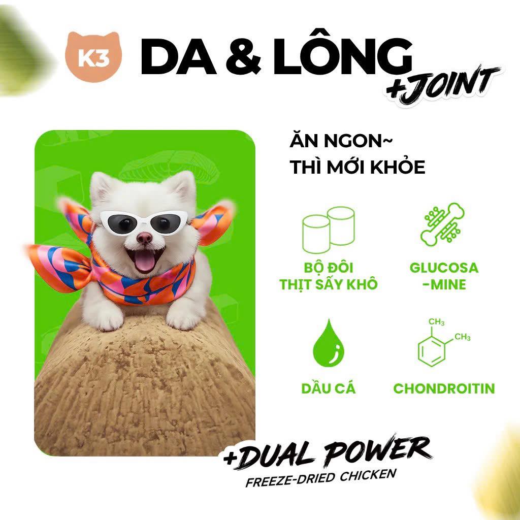 Thức ăn hạt cho chó Keepo K3 Skin & Coat (Lông & Da) 1kg