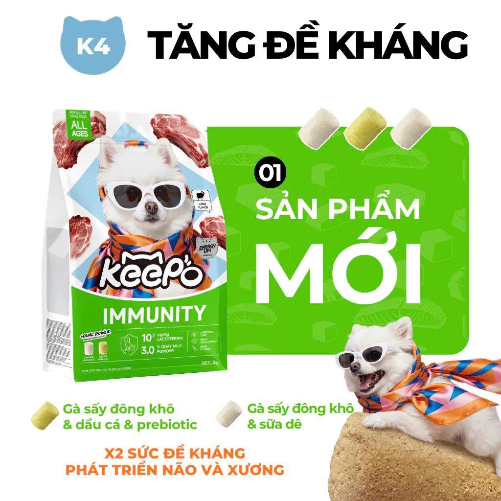 Thức ăn hạt cho chó Keepo K4 Immunity (Tăng đề kháng) 1kg