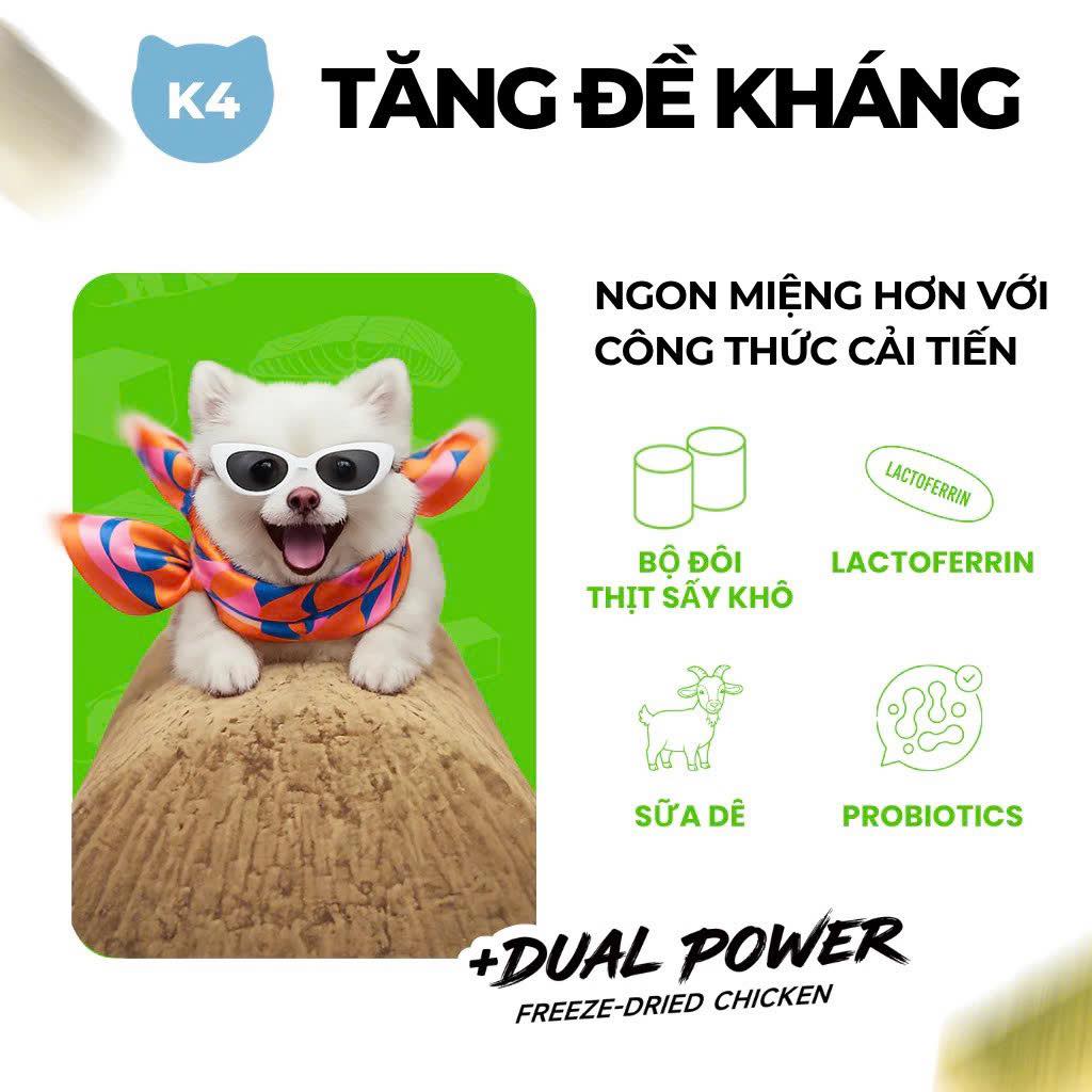 Thức ăn hạt cho chó Keepo K4 Immunity (Tăng đề kháng) 1kg