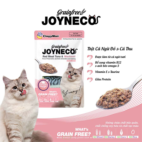 Cá ngừ đóng gói bổ sung thịt cá thu cho mèo JOYNECO 60g
