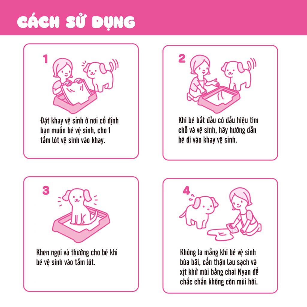 Tấm lót vệ sinh chó mèo P.one (Túi nhỏ tiện lợi)