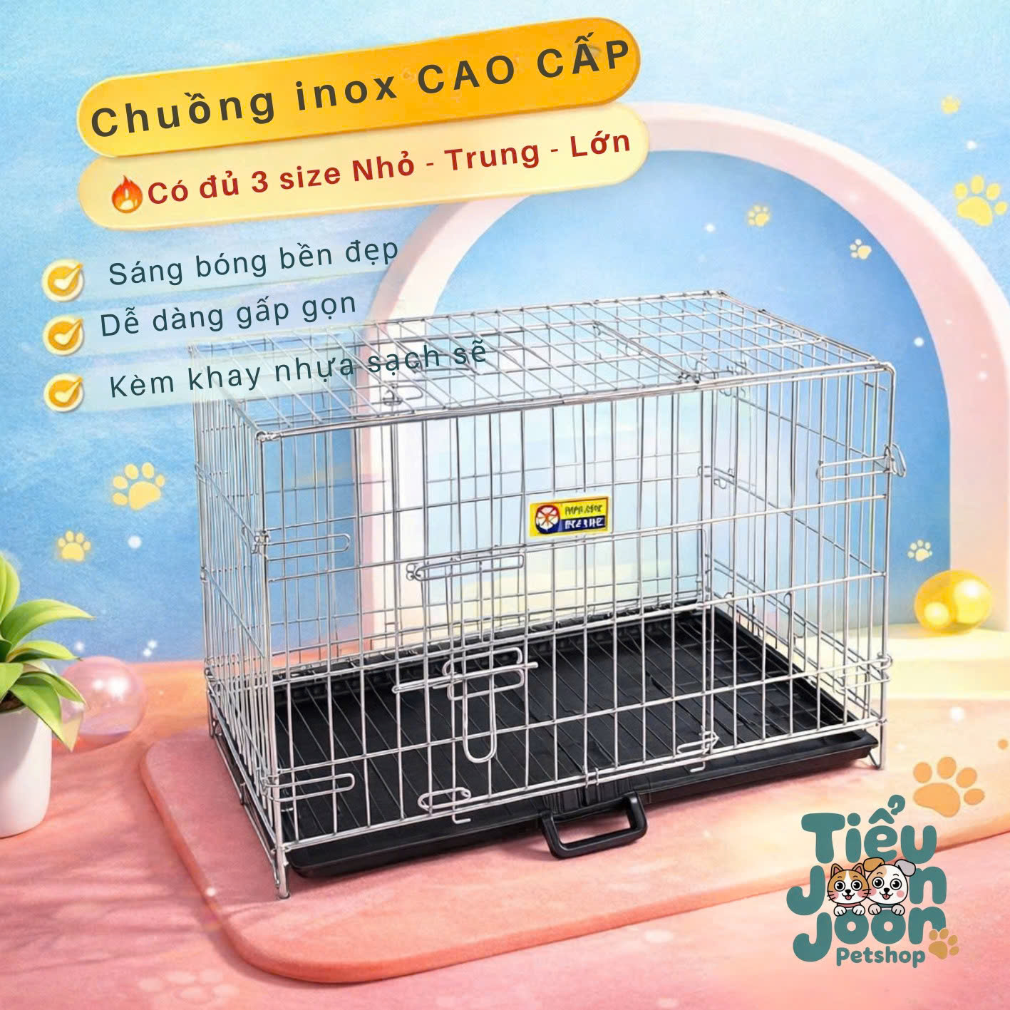 Chuồng inox cao cấp HOÀNG KHIÊM