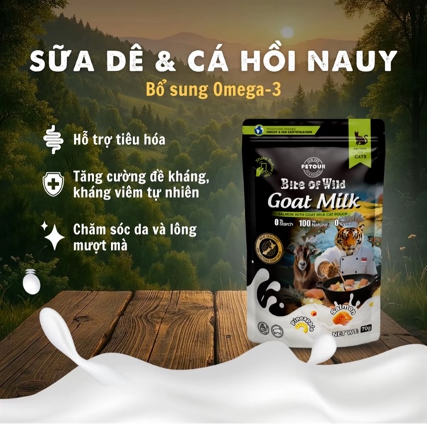 Pate sữa dê cho mèo Bite Of Wild 70g